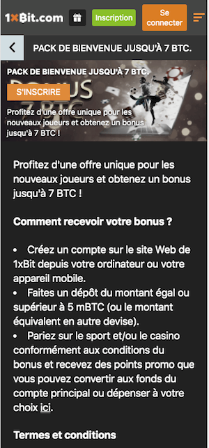 1xbit bonus