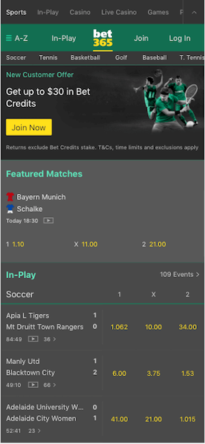 bet365 sur mobile