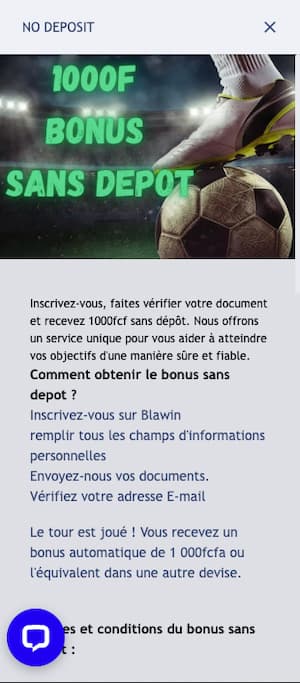 blawin bonus bienvenue