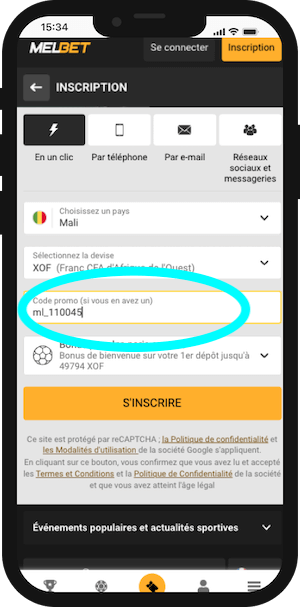 melbet mali inscription code promo
