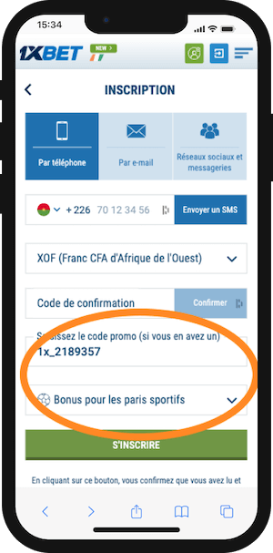1xbet benin code promo pour inscription sur bpsg