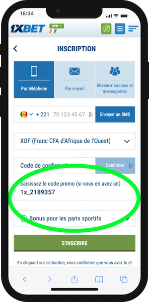 1xbet senegal code promo pour inscription sur bpsg