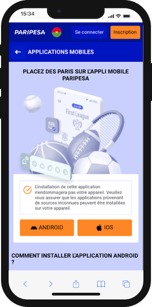 paripesa burkina faso app