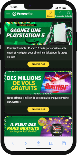 premier bet promotions sur mobile
