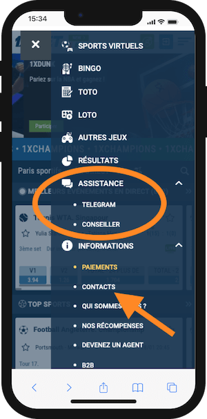 1xbet contacts