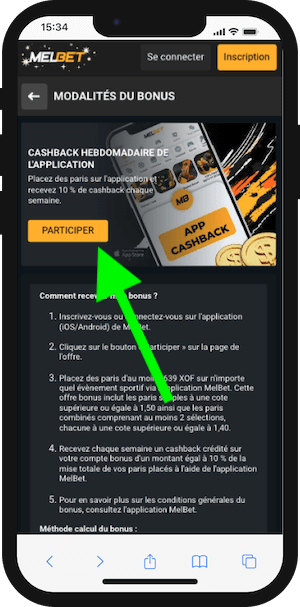 promo melbet cashback si vous pariez avec l app