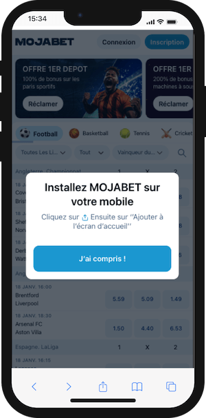 mojabet app sur telephone 
