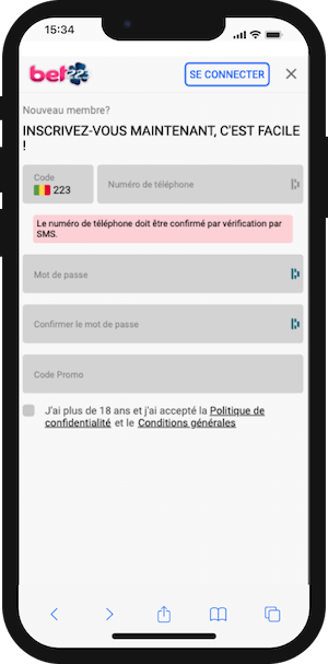 bet223 inscription sur telephone