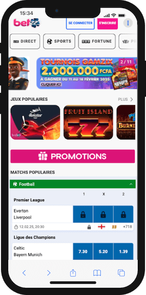 bet223 sur smartphone sans telechargement