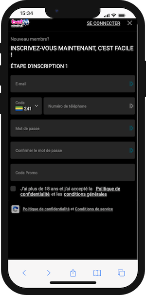bet241 inscription sur telephone