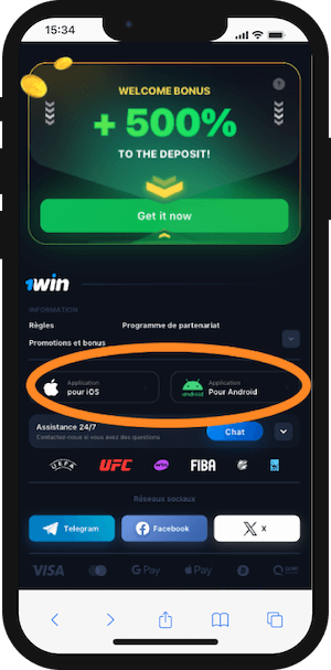 1win application telecharger