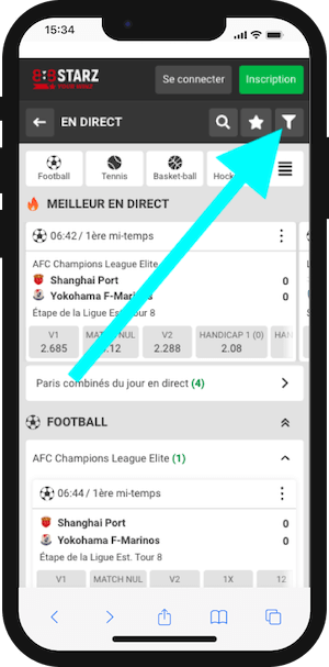trouver les matchs en streaming sur 888starz