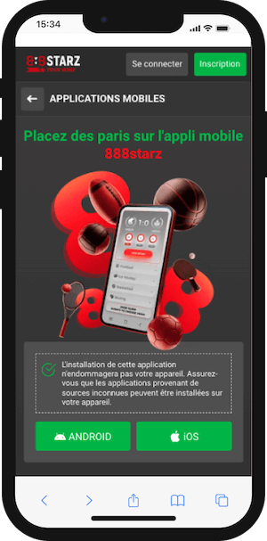 telecharger 888starz application ios et android